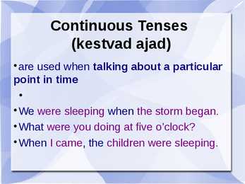 Active tenses #7