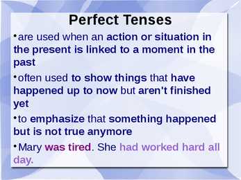 Active tenses #8