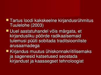 Eesti nüüdiskirjandus #12