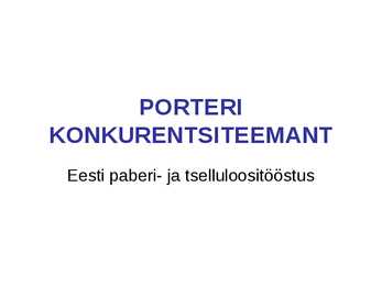 Porteri konkurentsiteemant