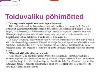 Toitumise tähtsus #3