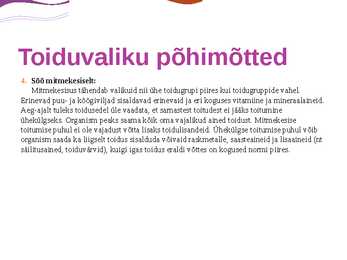 Toitumise tähtsus #4