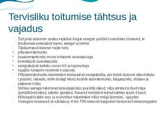 Tervislik toitumine-slaidid #2