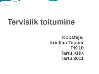 Tervislik toitumine-slaidid
