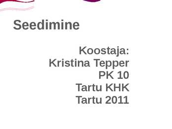Seedimine