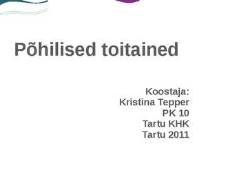 Põhilised toitained