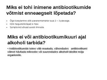 Antibiootikumid #7