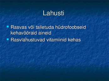 Rasvad inimkehas - powerpoint #7