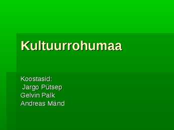 Kultuurrohumaa