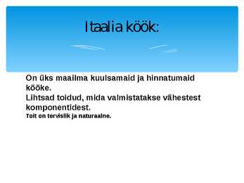 Itaalia köök #7