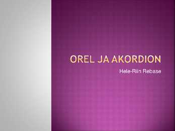 Orel ja akordion