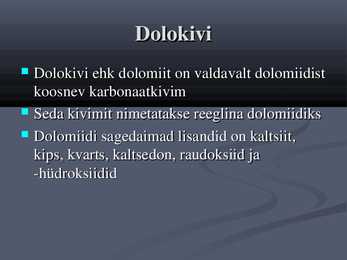 PowerPointi esitlus Eesti kivimite kohta #15