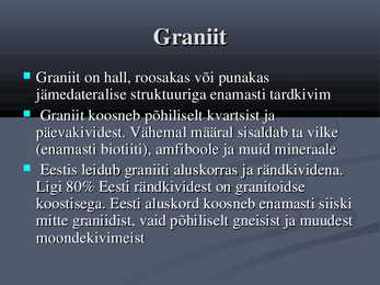 PowerPointi esitlus Eesti kivimite kohta #5