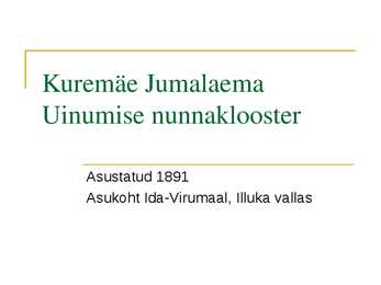 Kuremäe Jumalaema Uinumise nunnaklooster