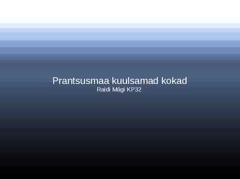 Prantsuse kokad
