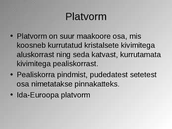 Eesti aluspõhi #3