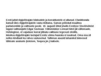 Eesti Vabariigi taastamine #8