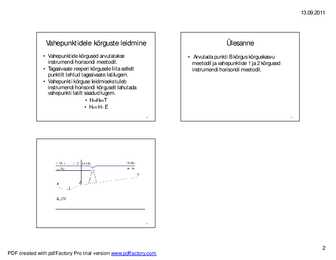 Nivelleerimine kahe horisondiga #2