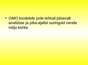 Transgeensed taimed ja eetika #8