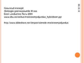 Taimede kloonimine ja meristeempaljundus #14
