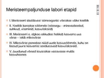 Taimede kloonimine ja meristeempaljundus #4