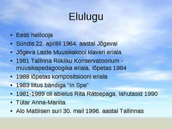 Alo Mattiisen #2