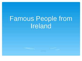 Famous people from Ireland