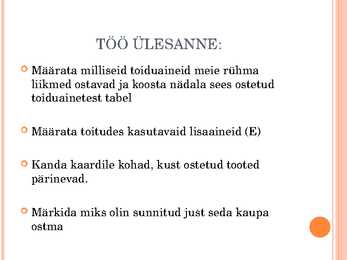 Tarbimine-Ettekane #2