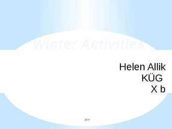 Winter activities