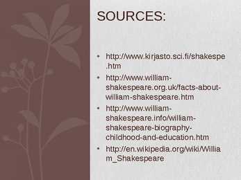 Shakespeare esitlus #11