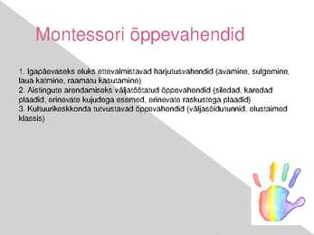 Montessori pedagoogika #4