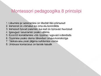 Montessori pedagoogika #6