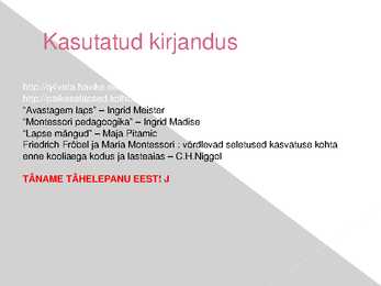 Montessori pedagoogika #10