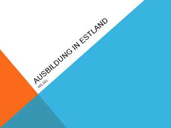 Ausbildung in Estland