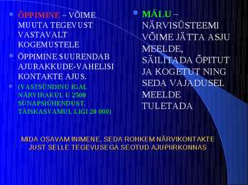 Kõrgem närvitalitlus #13