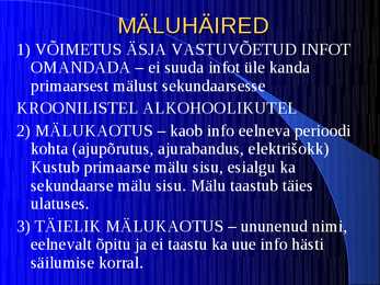 Kõrgem närvitalitlus #19