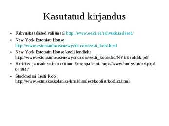 Väliseestlaste koolid #9