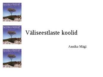 Väliseestlaste koolid