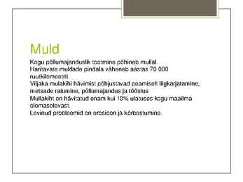 Loodusvarade kasutamine #6
