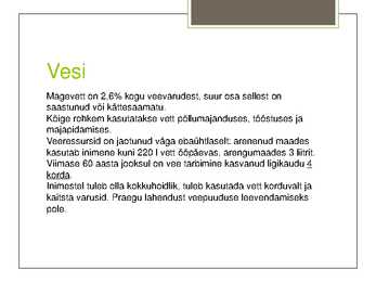 Loodusvarade kasutamine #7