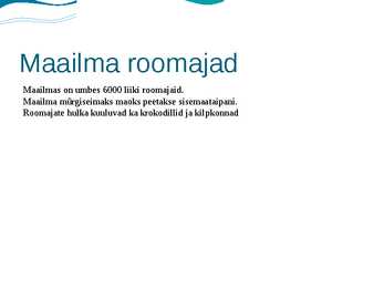 Eesti roomajate tutvustus #8