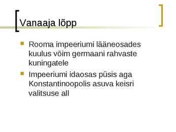 Lääne- ja Ida-Rooma #12