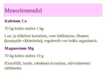 Organismi keemiline koostis - slideshow #11