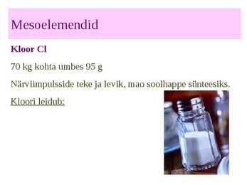 Organismi keemiline koostis - slideshow #14