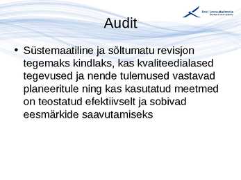 Kvaliteedijuhtimise aluste konspekt #169