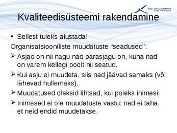 Kvaliteedijuhtimise aluste konspekt #188