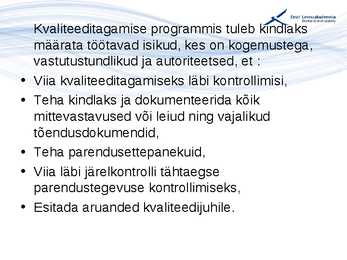 Kvaliteedijuhtimise aluste konspekt #214