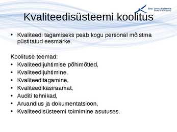 Kvaliteedijuhtimise aluste konspekt #223
