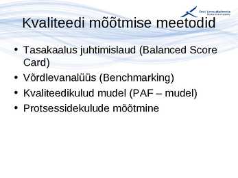 Kvaliteedijuhtimise aluste konspekt #54