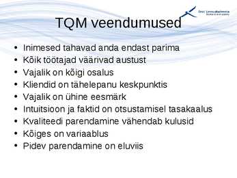 Kvaliteedijuhtimise aluste konspekt #75